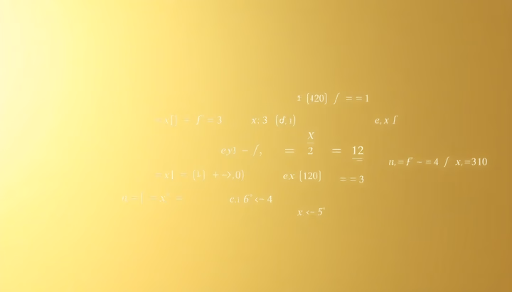 Eine illustrative Darstellung einer Lupe, die über mehrere mathematische Gleichungen schwebt.