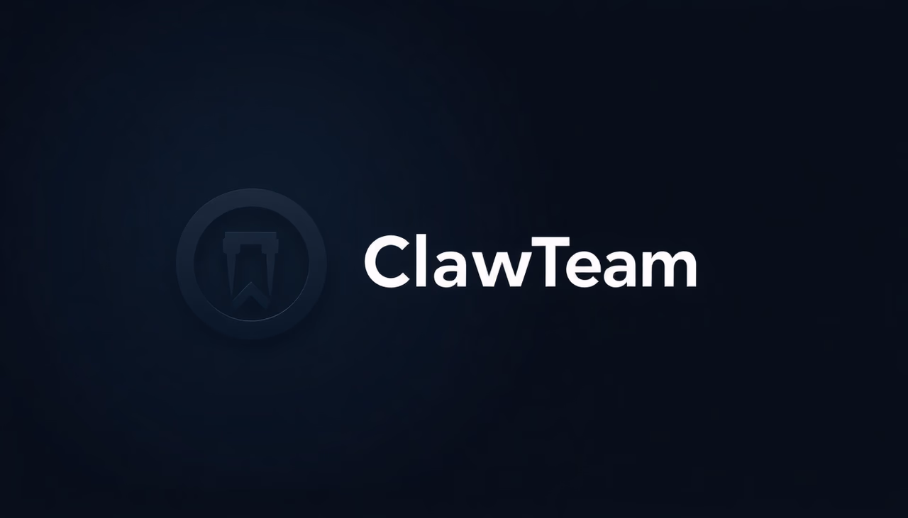 Das Logo von ClawTeam, gemeinsam mit einer schematischen Darstellung der Multi-Agenten-Orchestrierung.