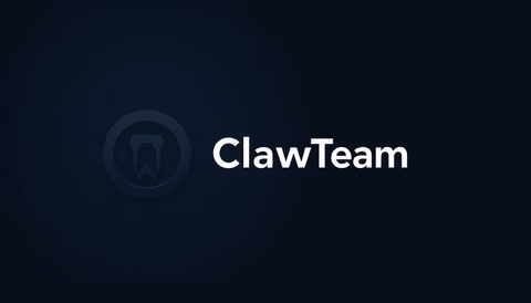 Das Logo von ClawTeam, gemeinsam mit einer schematischen Darstellung der Multi-Agenten-Orchestrierung.