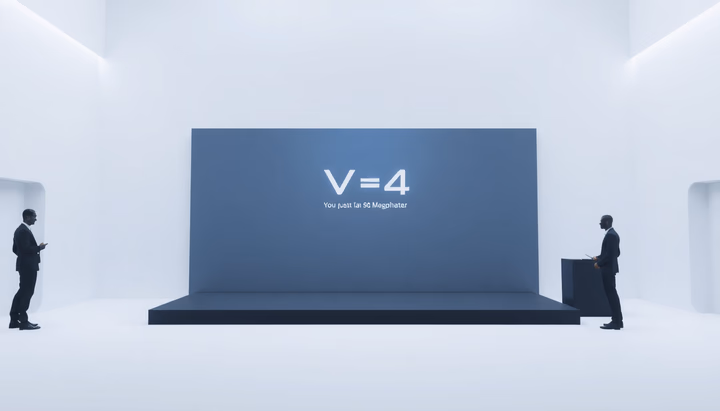 Ein Grafiker präsentiert DeepSeeks V4 Modell in einem Launch-Event für KI-Technologie.