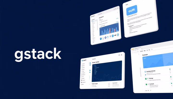 Visual depiction of gstack, an open-source toolkit for improved coding and software management, highlighting its workflow and commands.