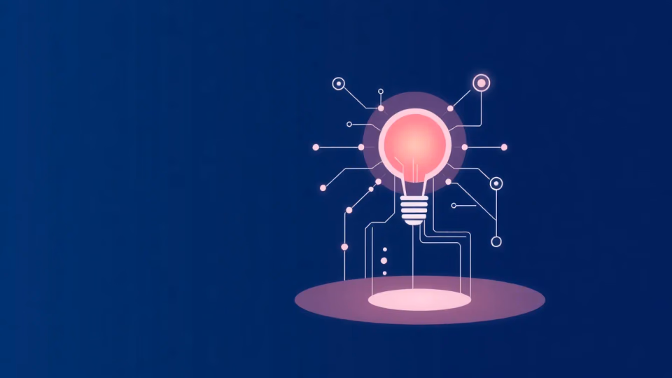 Minimalistische technische Illustration interaktiver Künstlicher Intelligenz