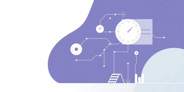 Minimalistische technische Illustration von wissenschaftlicher KI