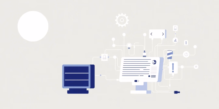 Technische Illustration zur automatisierten Prozessoptimierung mit KI