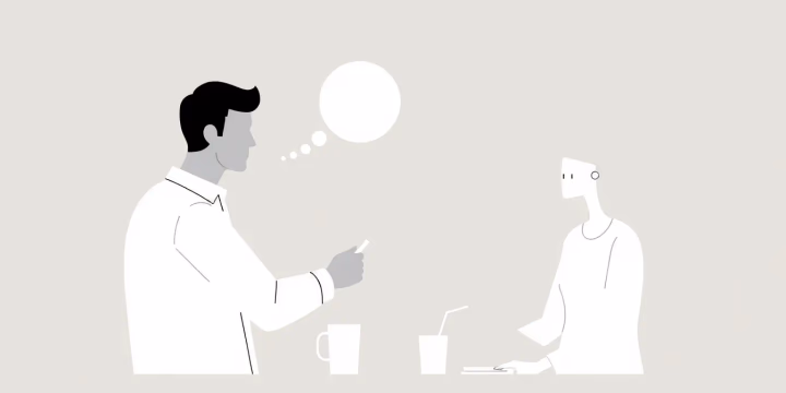 Illustration von emotionaler KI im Berufsleben