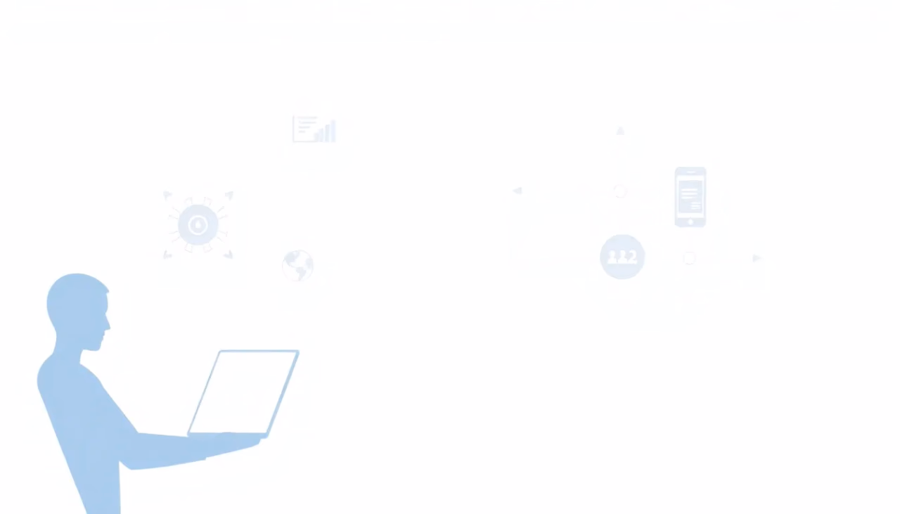 Minimalistische technische Darstellung von Künstlicher Intelligenz in Echtzeitkommunikation