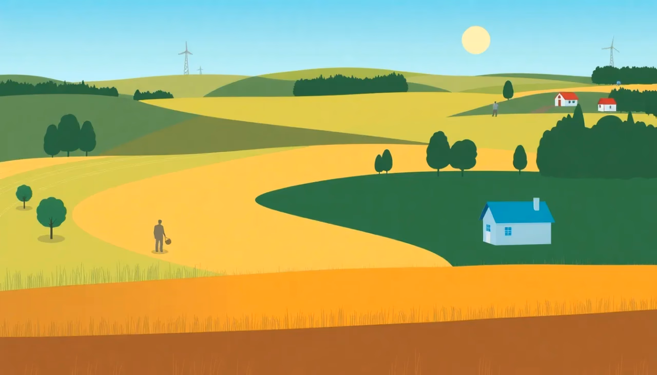 Illustration von Künstlicher Intelligenz in der Landwirtschaft