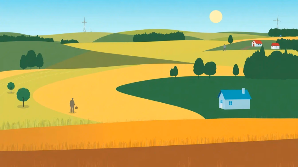 Illustration von Künstlicher Intelligenz in der Landwirtschaft