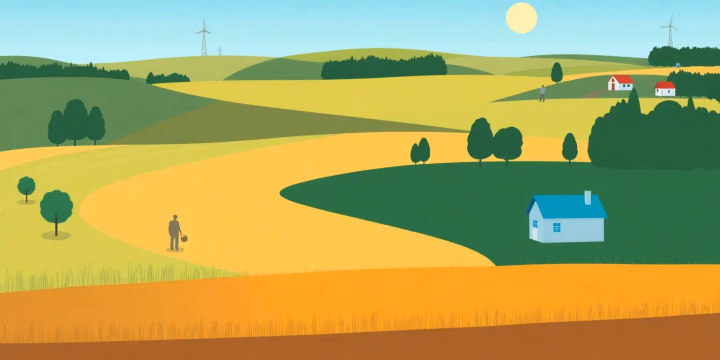 Illustration von Künstlicher Intelligenz in der Landwirtschaft