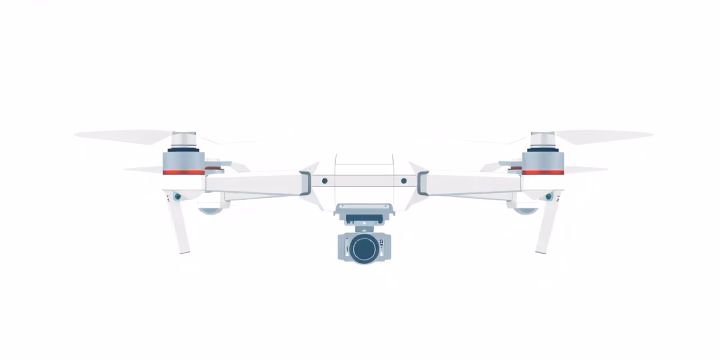 Technische Illustration von autonomen Drohnen in Aktion