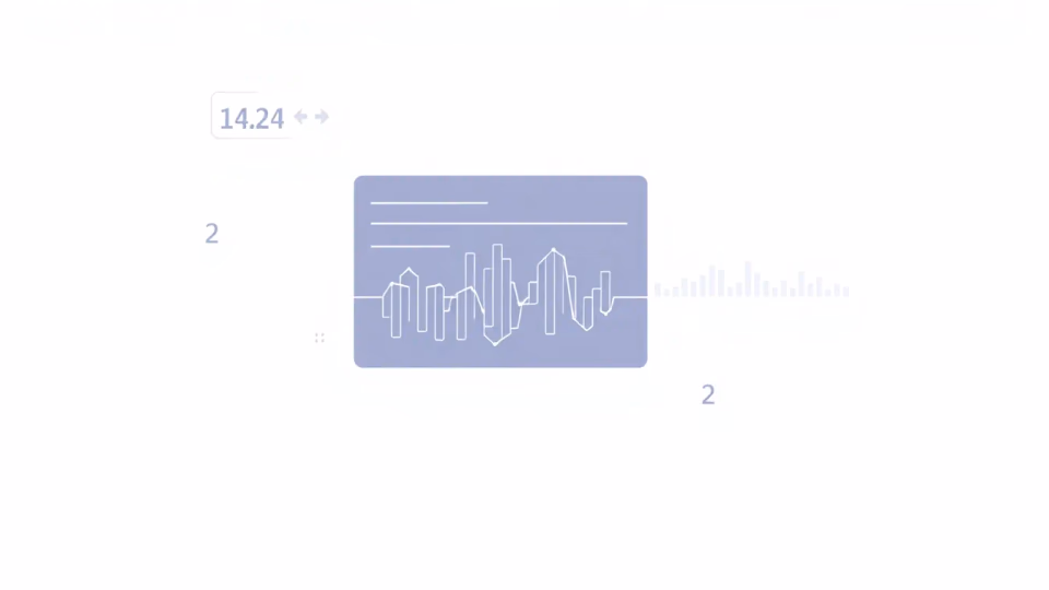 Abstrakte technische Darstellung der intelligenten Datenanalyse