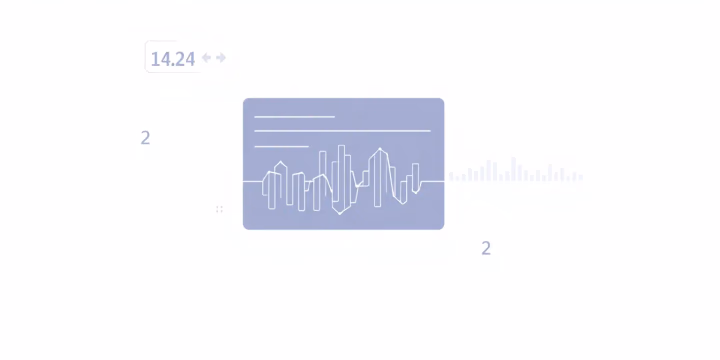 Abstrakte technische Darstellung der intelligenten Datenanalyse