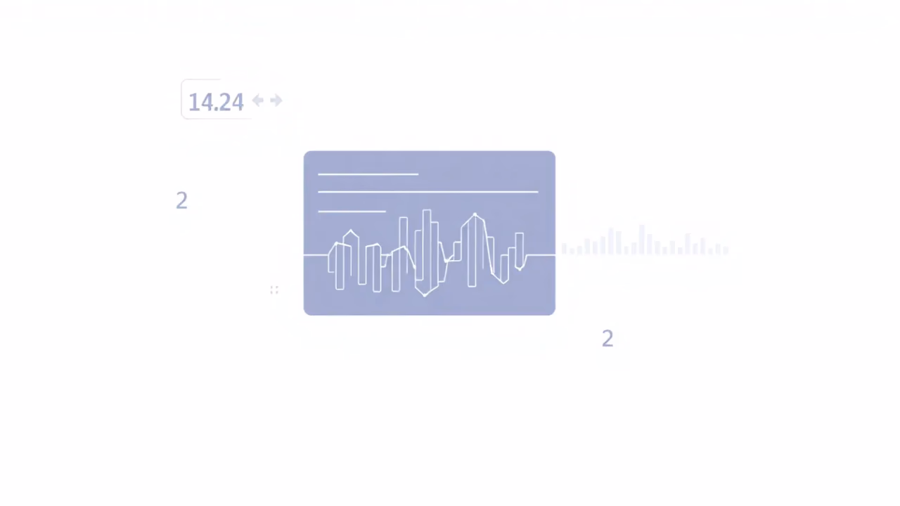 Abstrakte technische Darstellung der intelligenten Datenanalyse