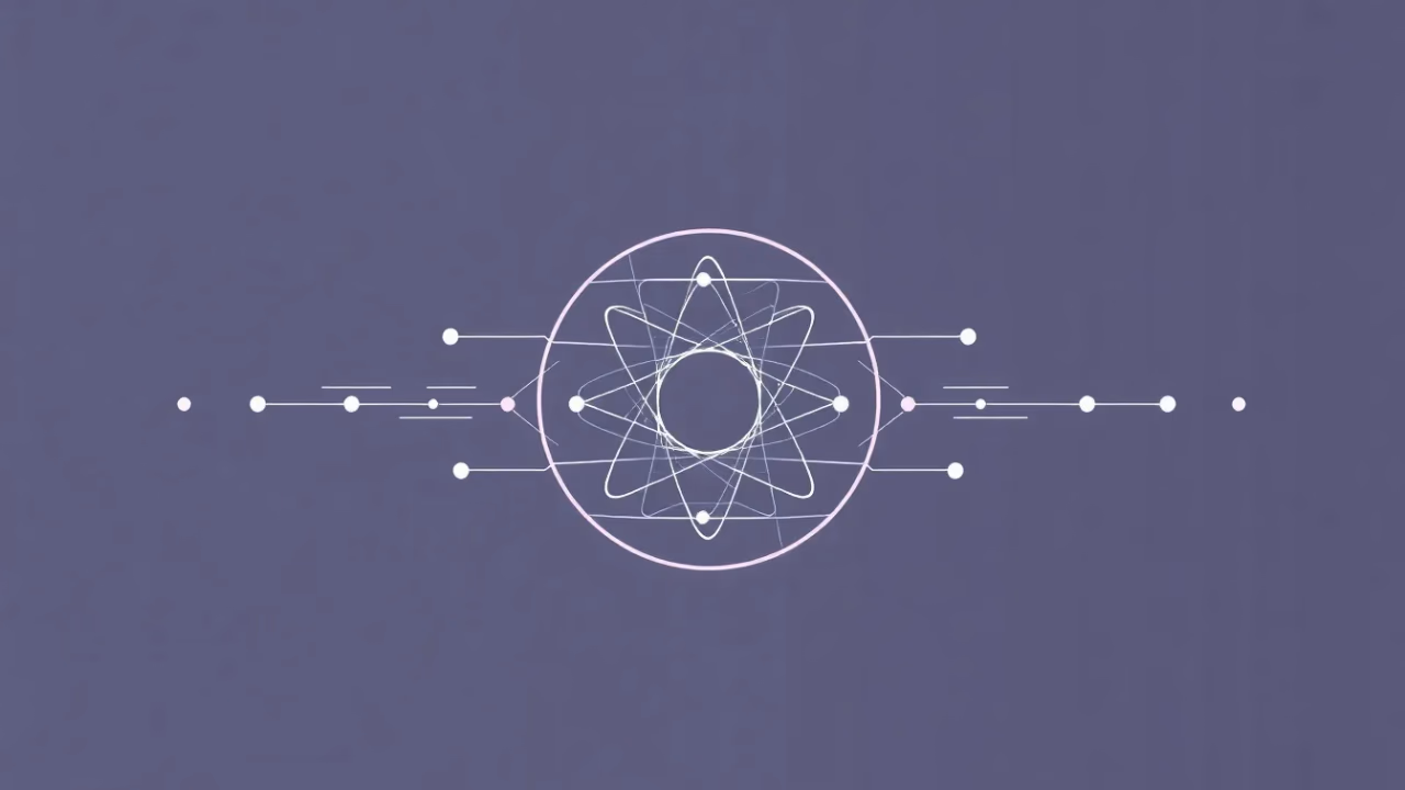 Technologische Illustration zum Thema Quantencomputing in KI