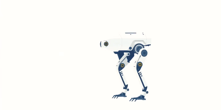Technische Illustration von adaptiver Robotik in der Sicherheitstechnologie