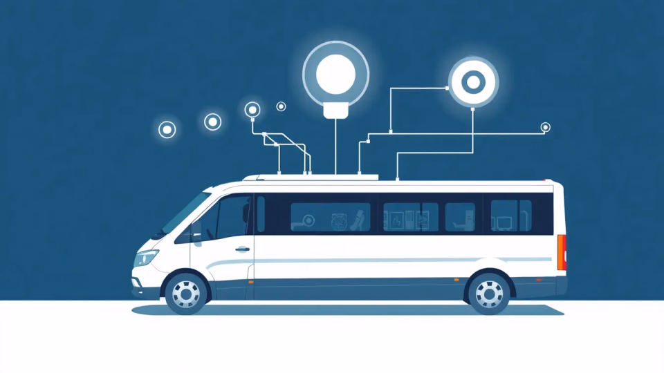Technische Illustration von intelligenten Transportsystemen mit KI