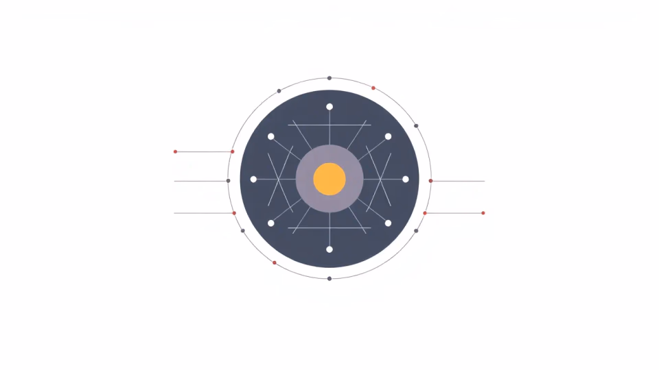 Technische Illustration von adaptiven Affordances in KI