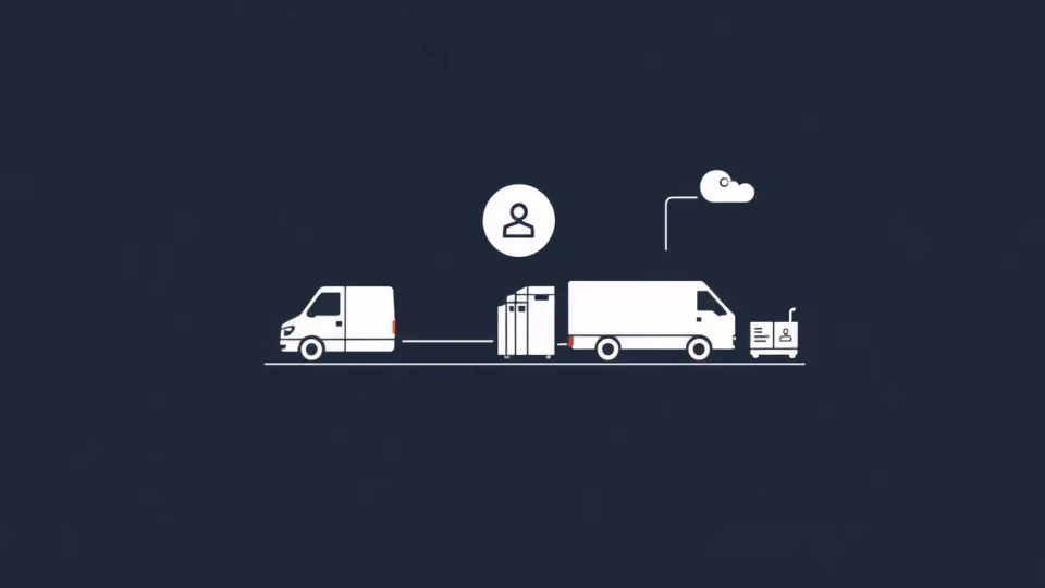 Technische Illustration der datenbasierten Optimierung von Lieferketten