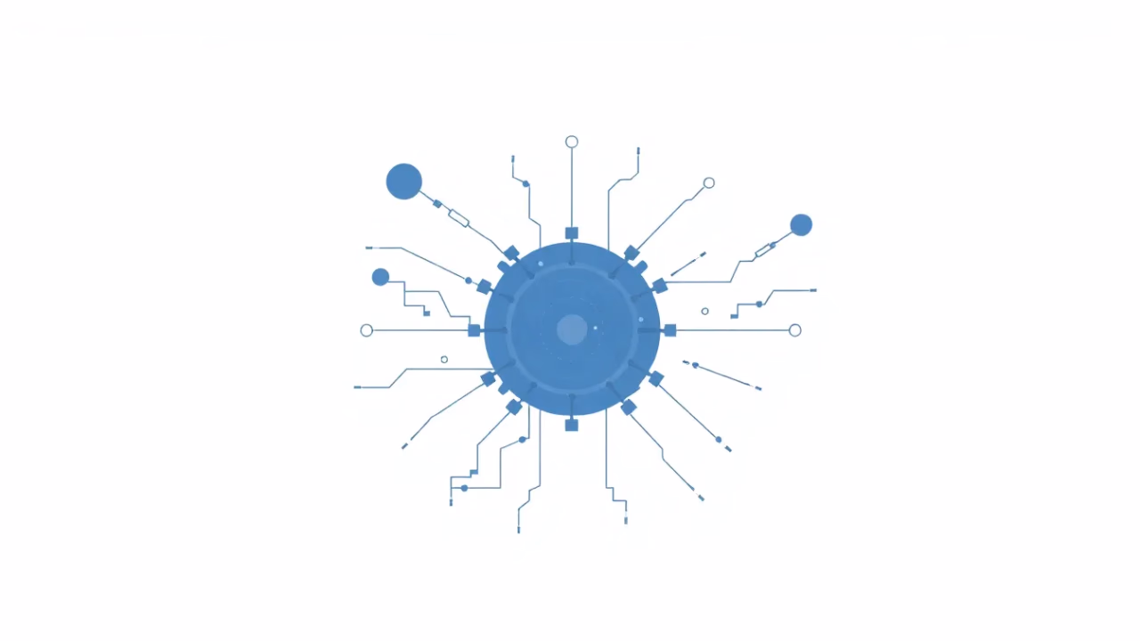Eine minimalistische technische Illustration zu ethischen Implikationen von Algorithmen.