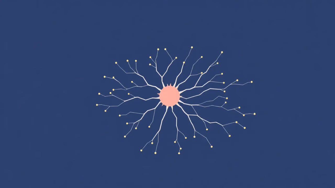 Illustration von neuronalen Dynamiken in der Bioinformatik