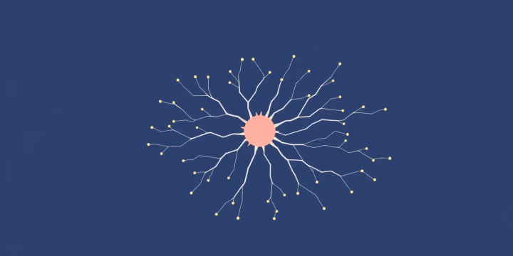 Illustration von neuronalen Dynamiken in der Bioinformatik