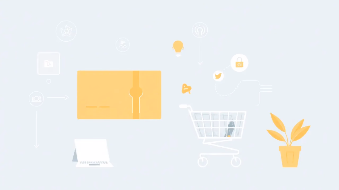 Technologische Illustration zur Künstlichen Intelligenz im E-Commerce