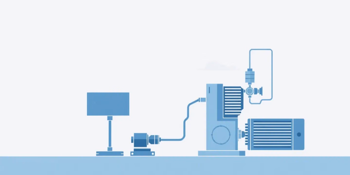 Illustration der Predictive Maintenance mit KI in der Industrie