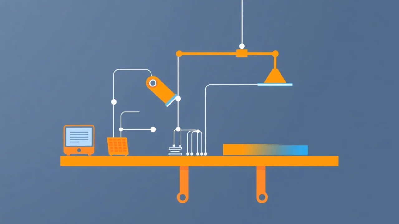 Illustration der adaptiven Automatisierung in Produktionsprozessen