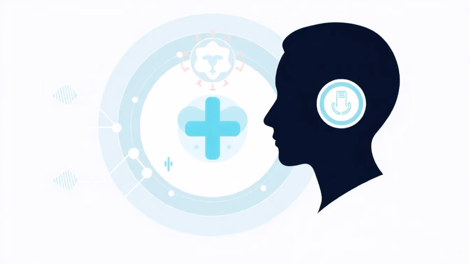 Technologische Illustration von Künstlicher Intelligenz in der Gesundheit