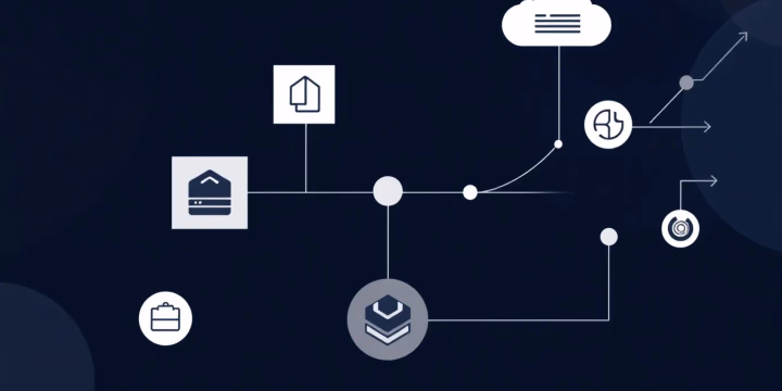 Abstrakte technische Darstellung von adaptivem föderierten Lernen