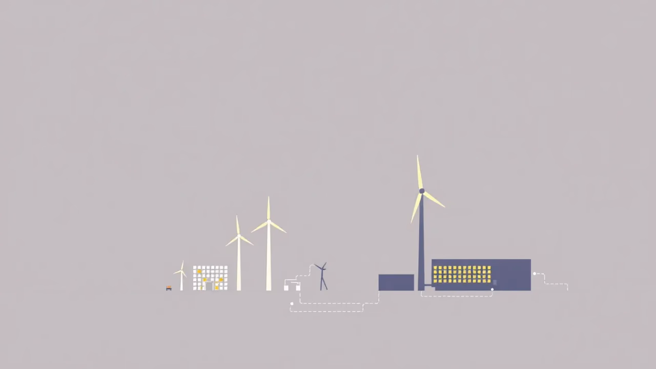 Technologische Darstellung von Künstlicher Intelligenz in der Energieproduktion