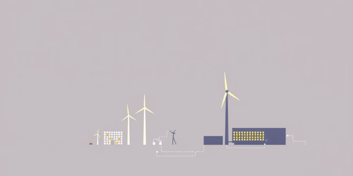 Technologische Darstellung von Künstlicher Intelligenz in der Energieproduktion