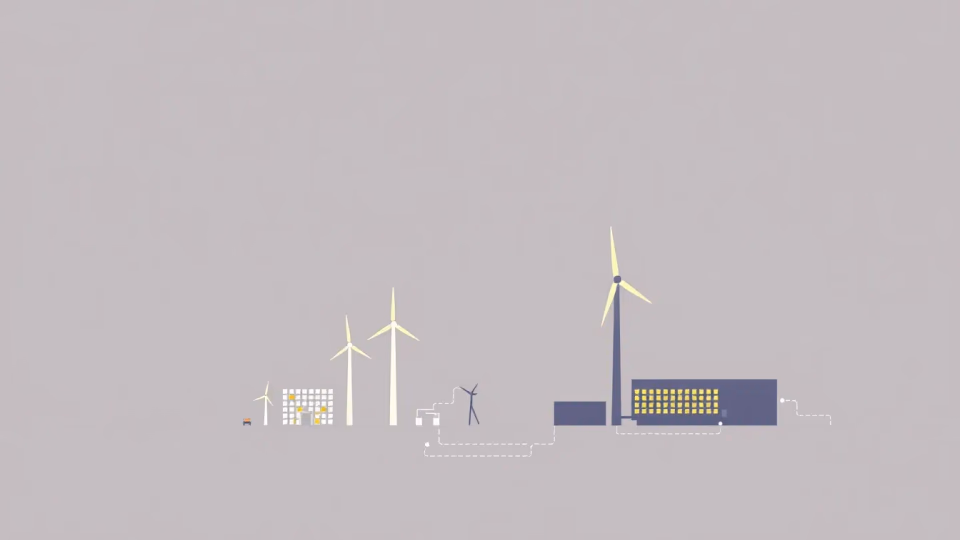 Technologische Darstellung von Künstlicher Intelligenz in der Energieproduktion