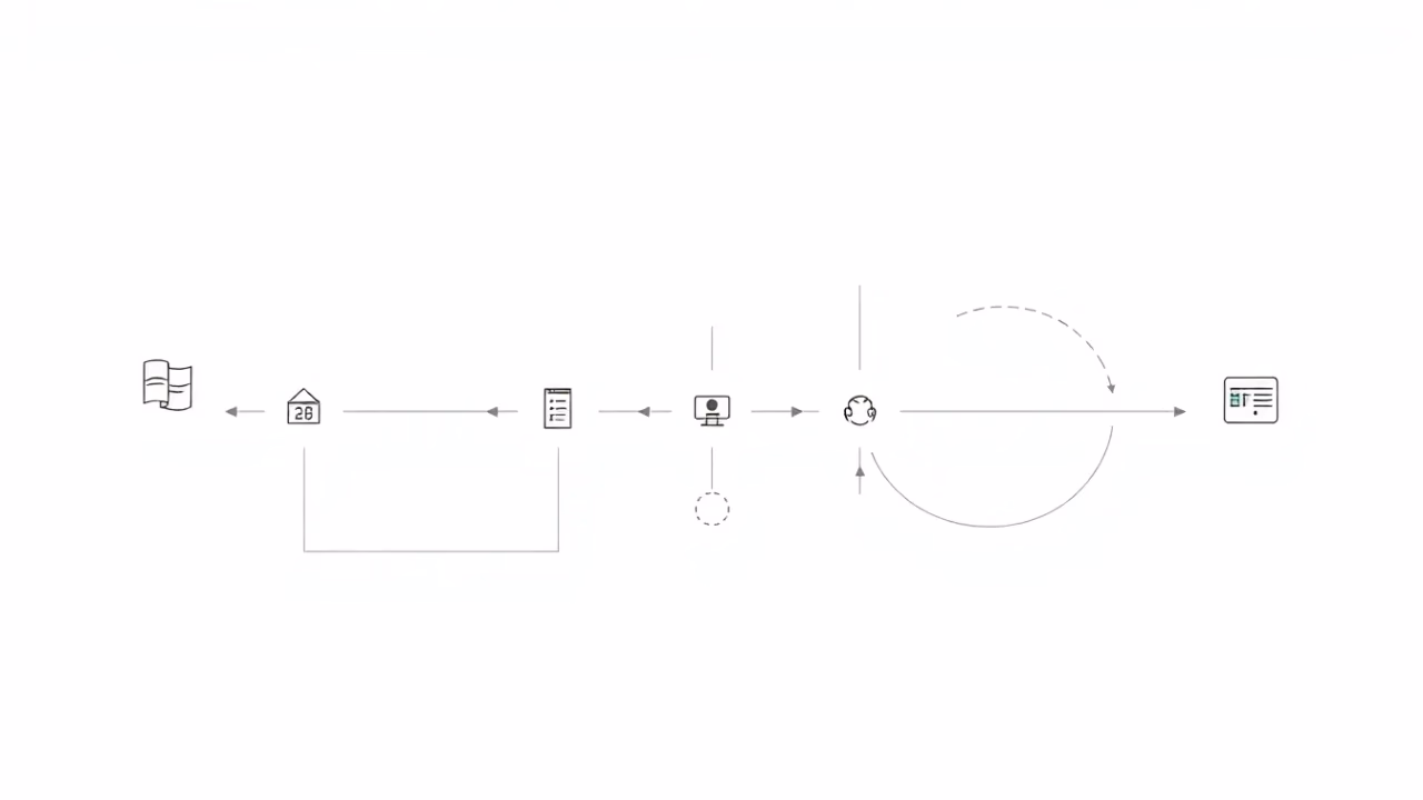 Technische Illustration von adaptivem Geschäftsprozessmanagement