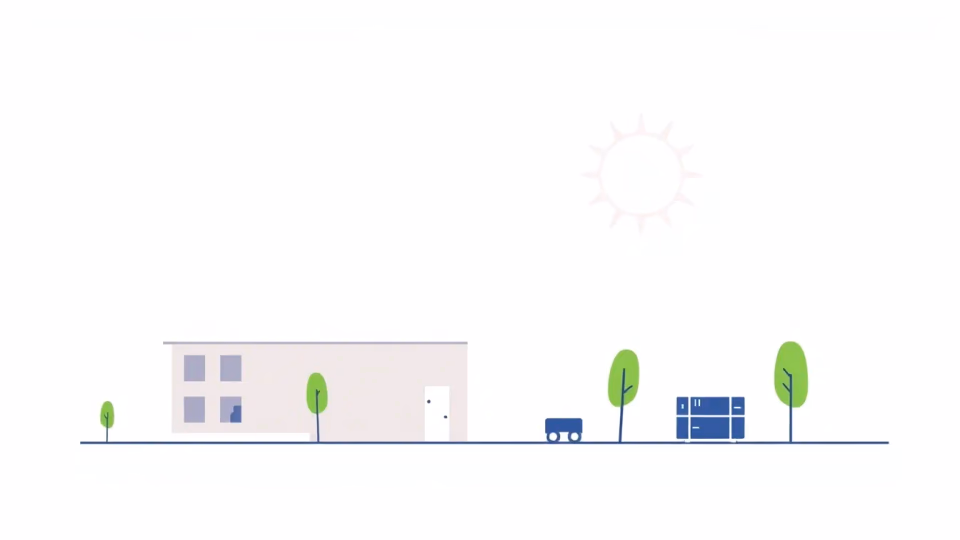 Technische Illustration zur intelligenten Energieoptimierung