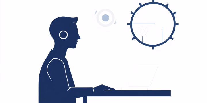 Technische Illustration zu künstlicher Intelligenz in der Gesellschaft