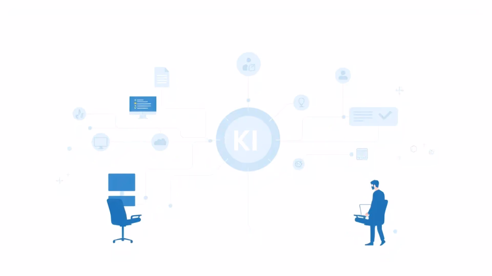 Illustration von interaktiven KI-Assistenzsystemen in Aktion