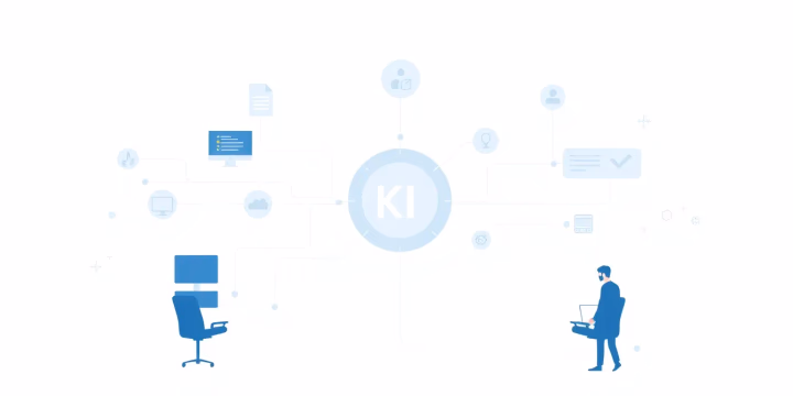 Illustration von interaktiven KI-Assistenzsystemen in Aktion
