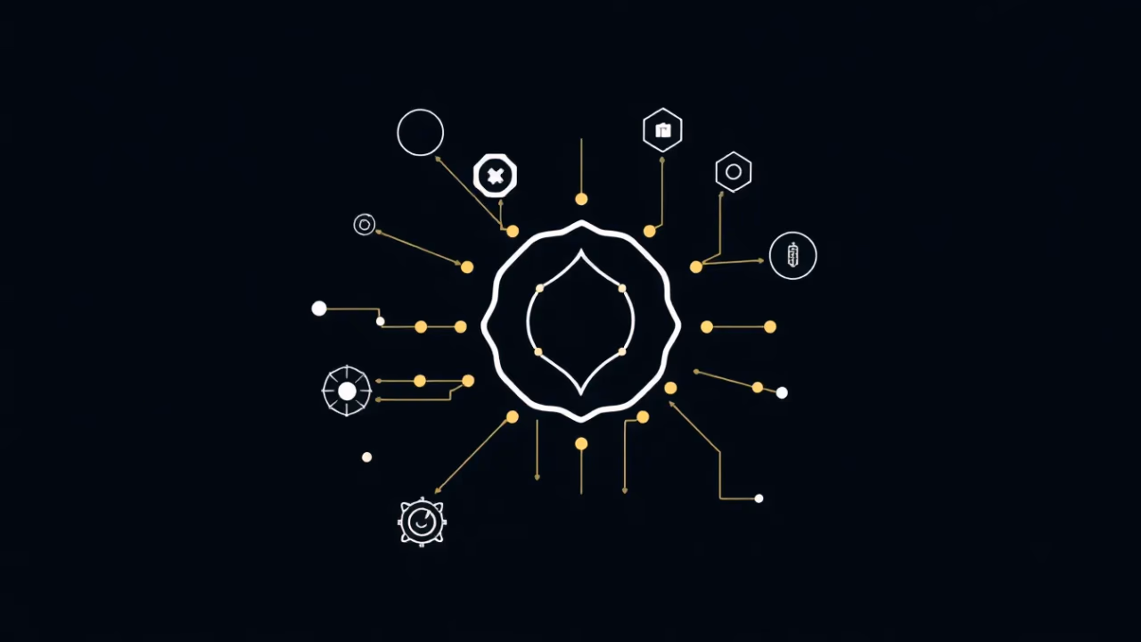 Illustration, die den Einfluss von Künstlicher Intelligenz auf die Ressourcennutzung zeigt.