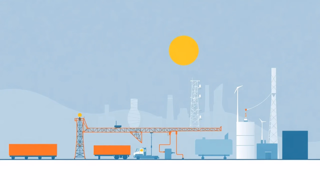 Technische Illustration von intelligenter Nutzungsoptimierung in der Industrie