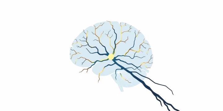 Technische Illustration eines neuronale Architektur Scans