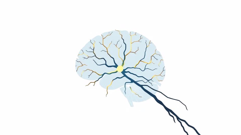 Technische Illustration eines neuronale Architektur Scans