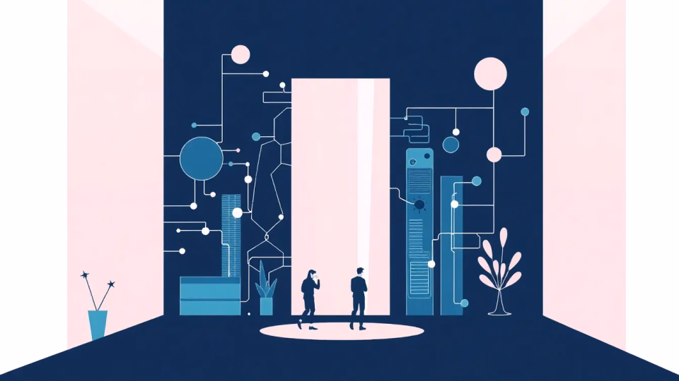 Technische Illustration zur zukunftsorientierten KI-Entwicklung