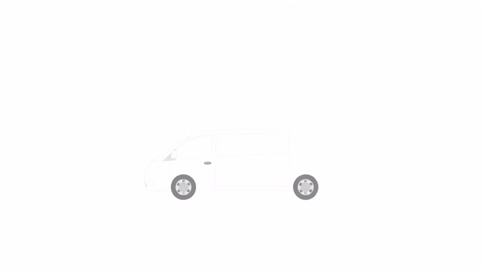 Illustration von autonomen Transportlösungen in einer modernen Stadt