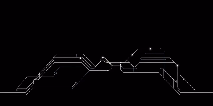 Minimalistische technische Illustration zur generativen Bildverarbeitung