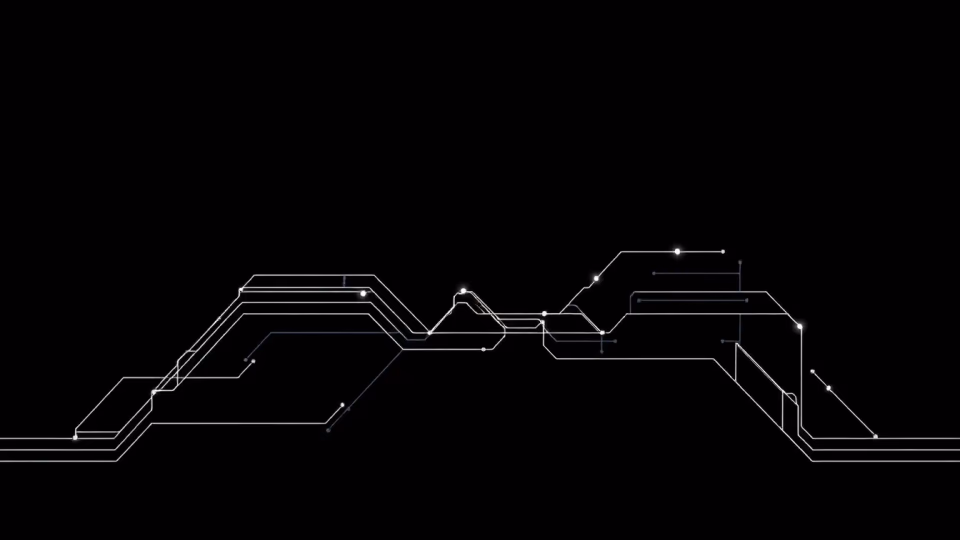 Minimalistische technische Illustration zur generativen Bildverarbeitung