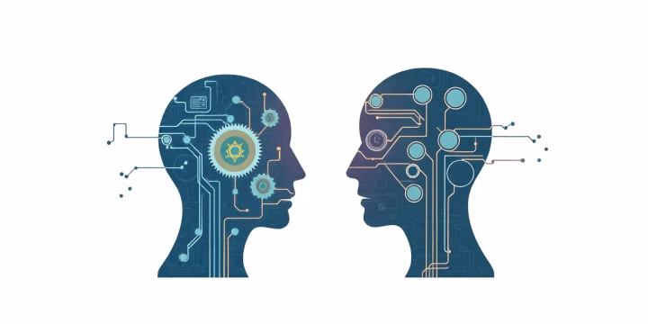 Illustration zur emotionalen Intelligenz in der Mensch-Maschine-Interaktion