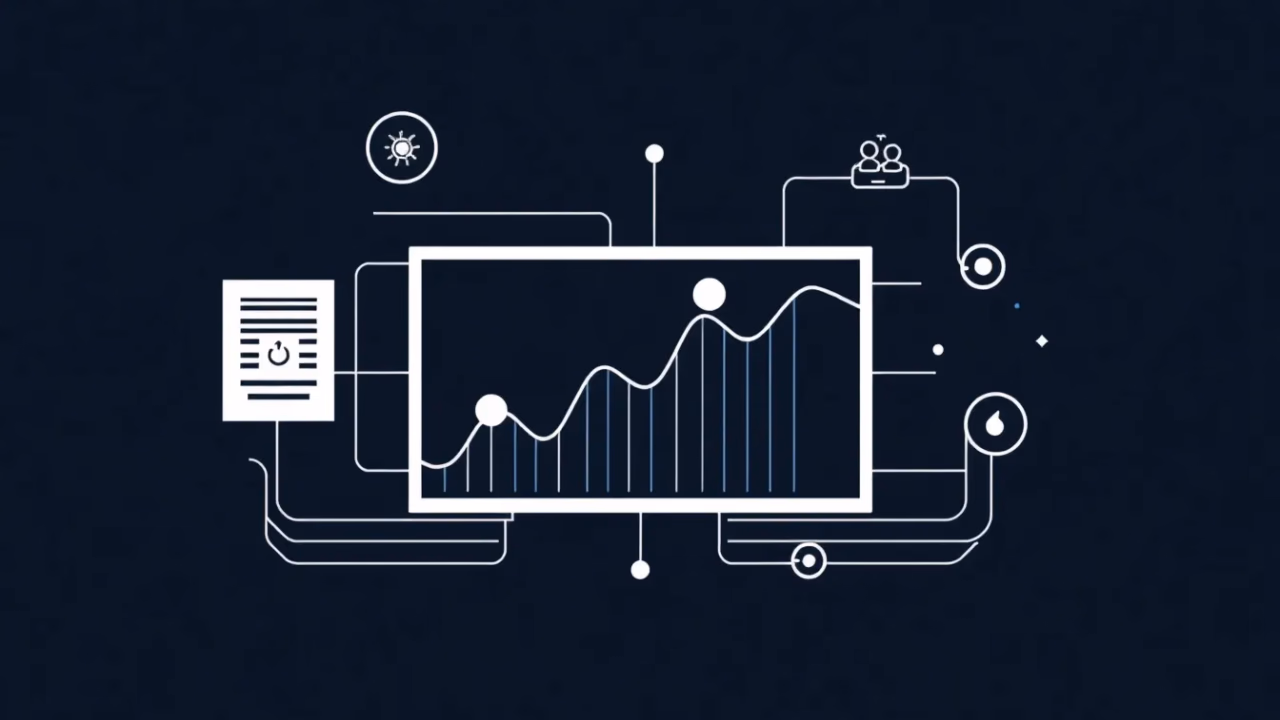 Technische Illustration zur Vorhersageanalytik in KI-Systemen