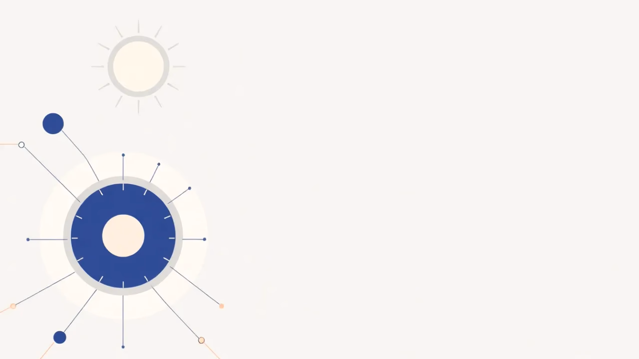 Minimalistische technische Illustration zur KI-Bildgenerierung