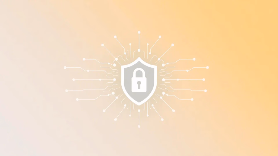 Abstract illustration of AI and data security concepts